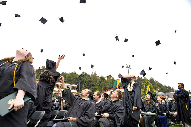 Graduation - Cap throwing