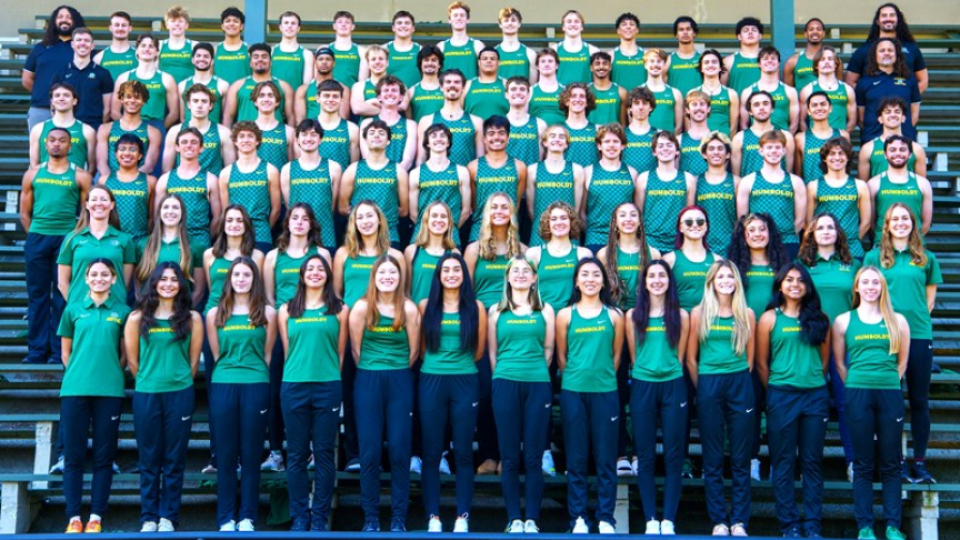 Team photo of Humboldt women's track & field.