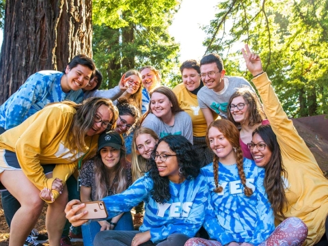 Student members of Cal Poly Humboldt's Youth Educational Services (Y.E.S.)
