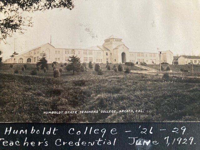 A photo of Founders Hall Circa 1921, when Cal Poly Humboldt was Humboldt State Teaching College. 